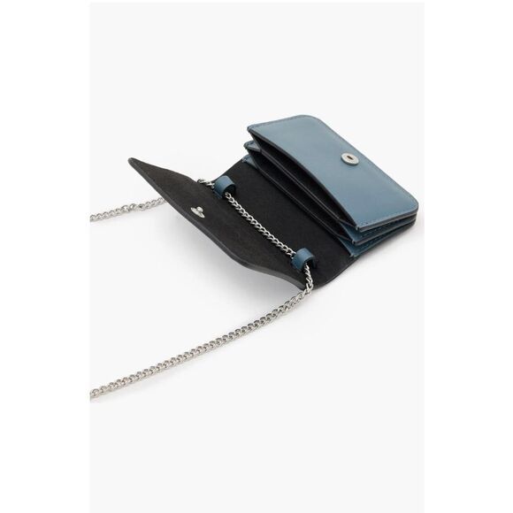 ALLSAINTS The Honore Leather Cardholder Crossbody In Steel Blue - Picture 2 of 8